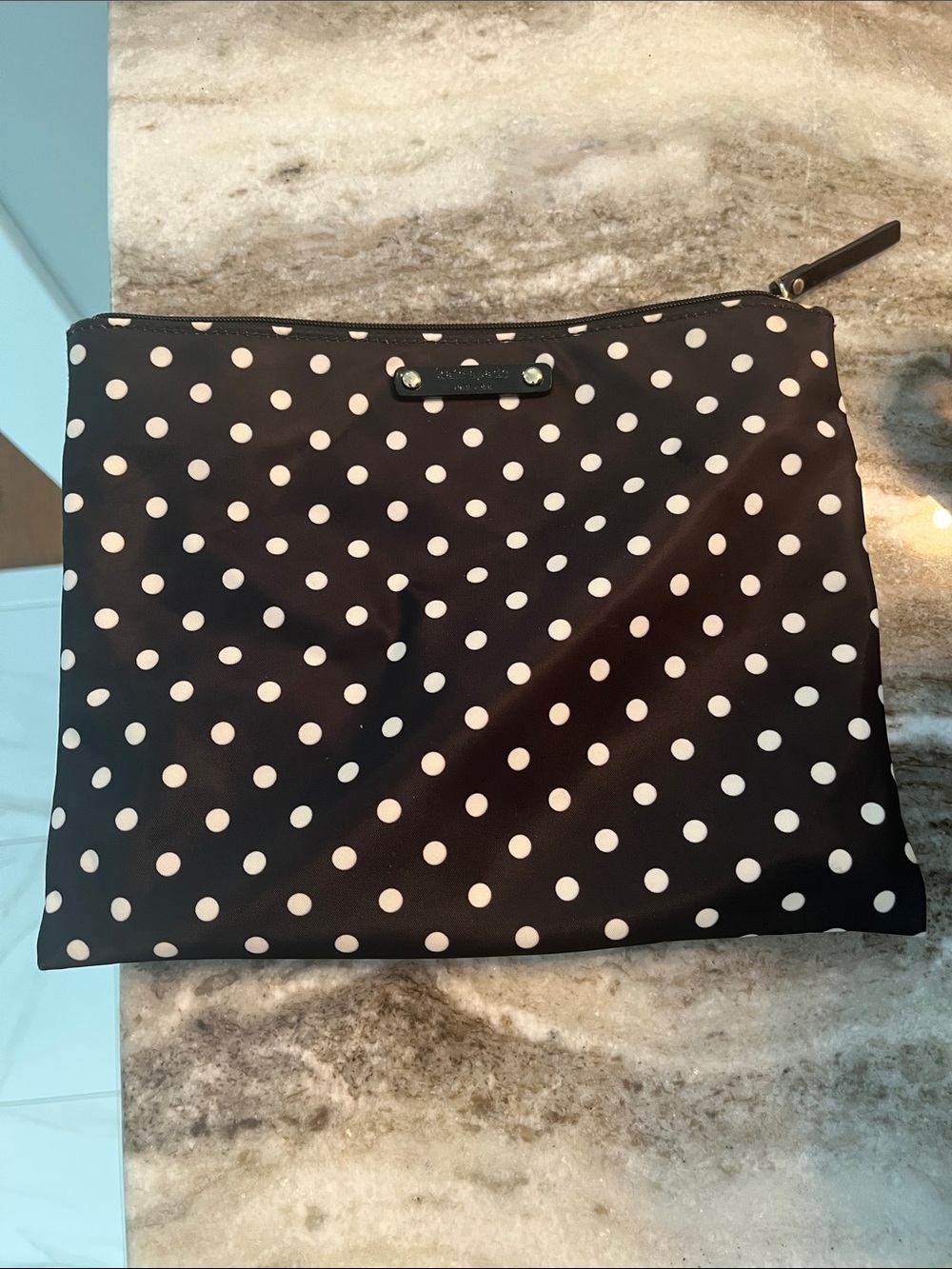 kate spade Black and White Polka Dot Cosmetic Pouch